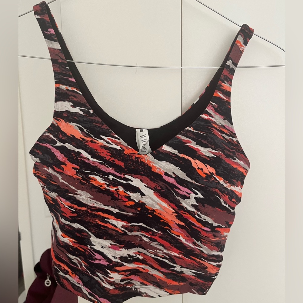 EEUC Lululemon Lunar New Year Align Tank Top Tiger Tide Smoky Red Multi size 8